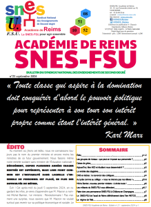 Bulletin 21 septembre 2024