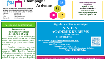 Dépliant de rentrée août 2019