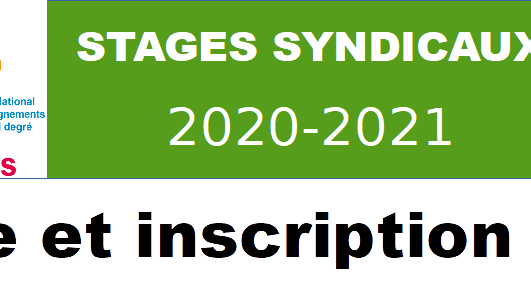 Stages à venir et inscription en ligne