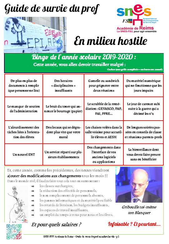 Guide de survie du prof en milieu hostile (Collège)