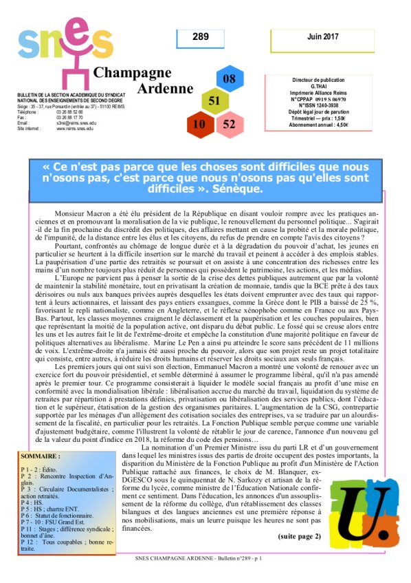 Bulletin juin 2017