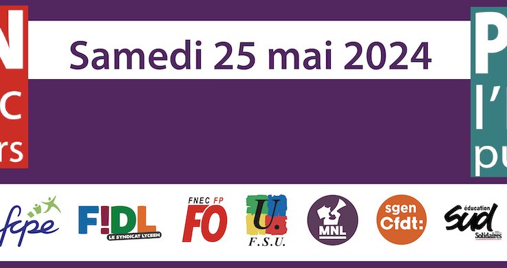 Mobilisation du samedi 25 mai 2024 dans l'académie de Reims