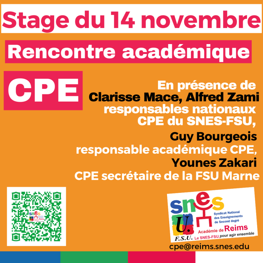 STAGE CPE le jeudi 14 novembre